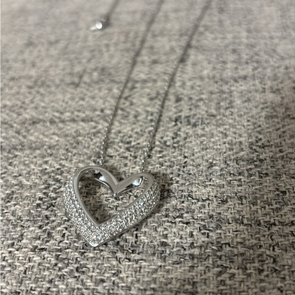 Swarovski Silver Heart Necklace Classic Design
